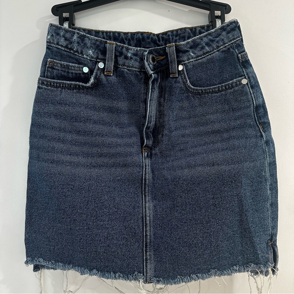 H&M Blue Pencil Denim Mini Skirt